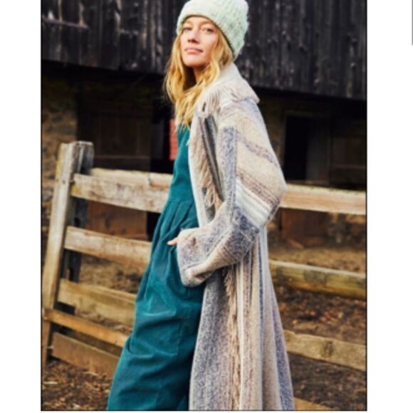 NWTGS WE THE FREE Free People Desert Fringe Coat  / Dreamweaver - Picture 2 of 10